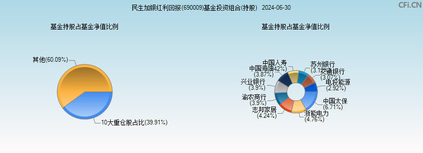 民生加银红利回报(690009)基金投资组合(持股)图