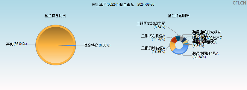 滨江集团(002244)基金重仓图