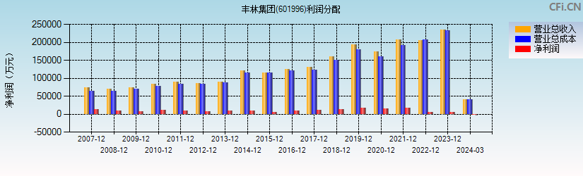 丰林集团(601996)利润分配表图