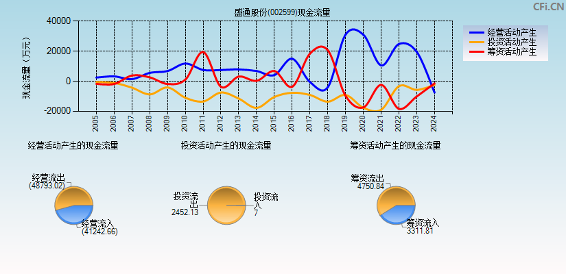 盛通股份(002599)现金流量表图