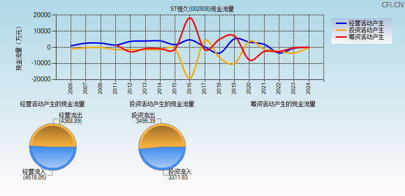 ST恒久(002808)现金流量表图