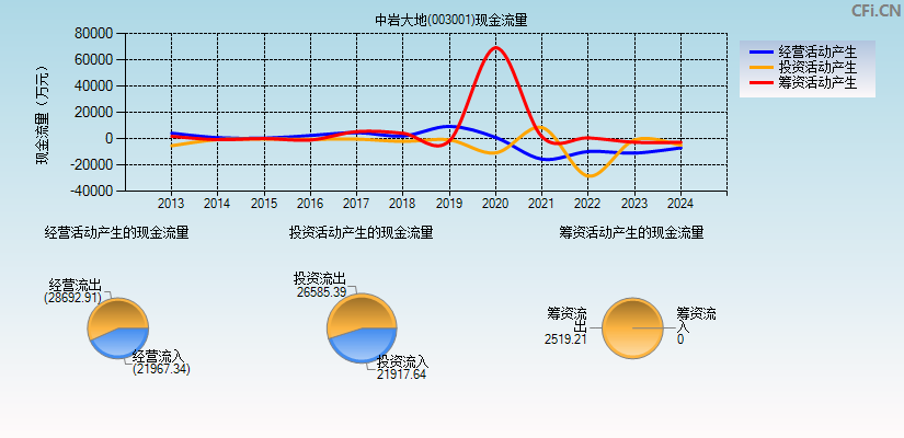 中岩大地(003001)现金流量表图