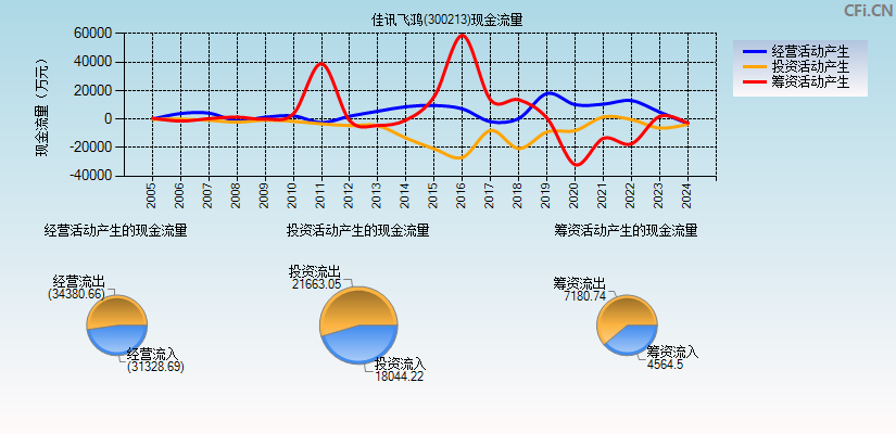 佳讯飞鸿(300213)现金流量表图