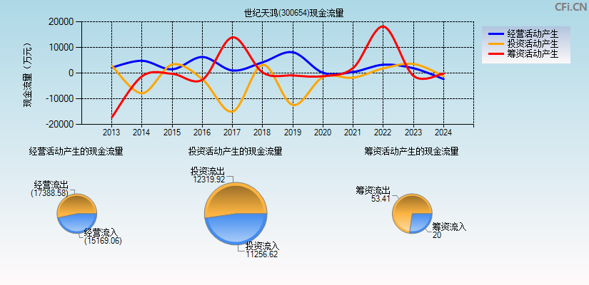 世纪天鸿(300654)现金流量表图