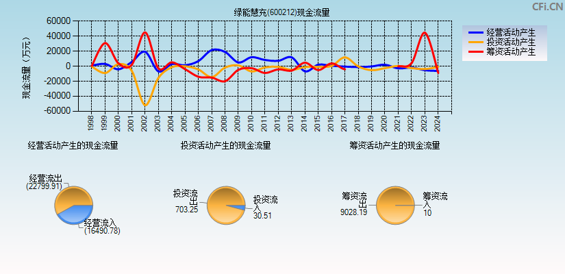 绿能慧充(600212)现金流量表图