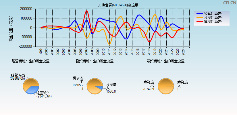 万通发展(600246)现金流量表图