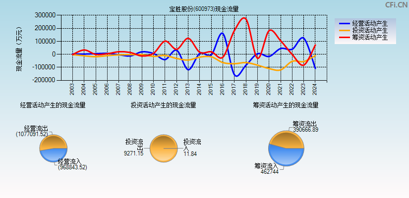 宝胜股份(600973)现金流量表图