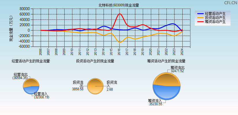 北特科技(603009)现金流量表图