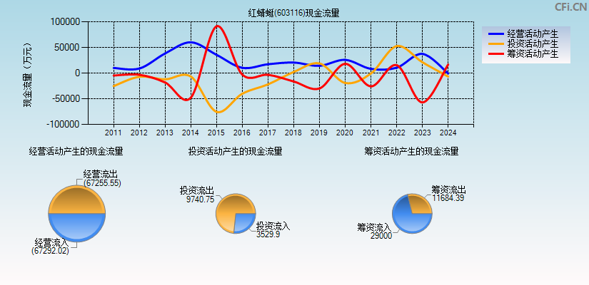 红蜻蜓(603116)现金流量表图