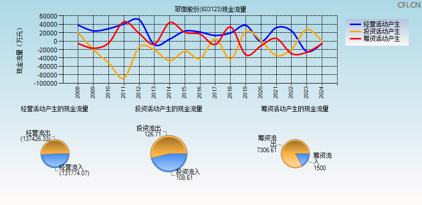 翠微股份(603123)现金流量表图