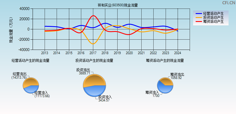 祥和实业(603500)现金流量表图