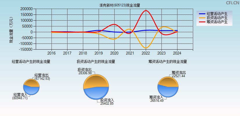 派克新材(605123)现金流量表图