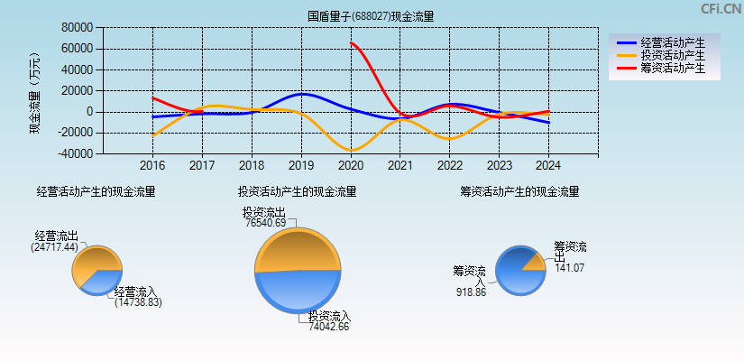 国盾量子(688027)现金流量表图