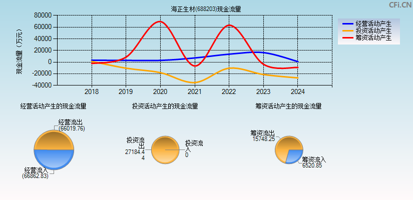 海正生材(688203)现金流量表图