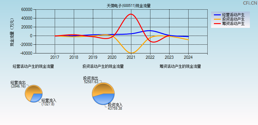 天微电子(688511)现金流量表图