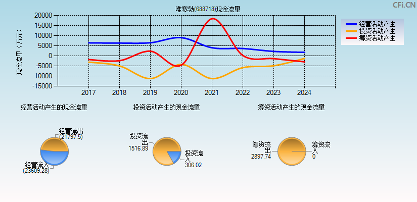 唯赛勃(688718)现金流量表图