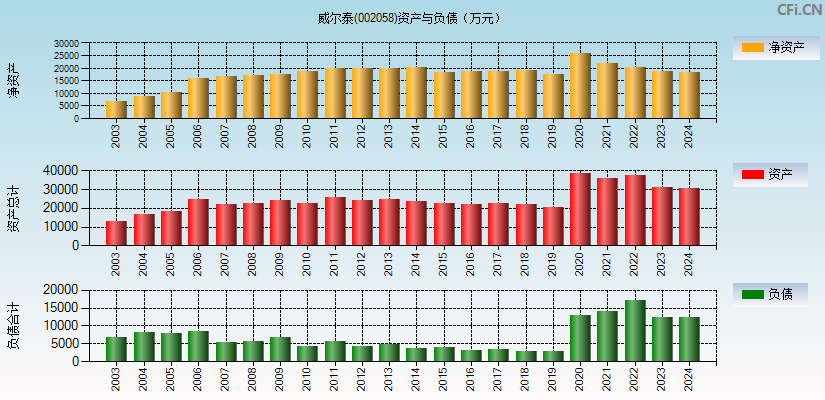 威尔泰(002058)资产负债表图