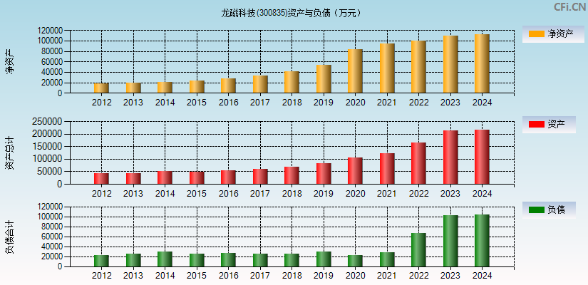 龙磁科技(300835)资产负债表图