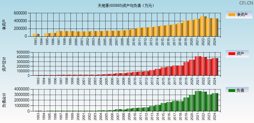 天地源(600665)资产负债表图