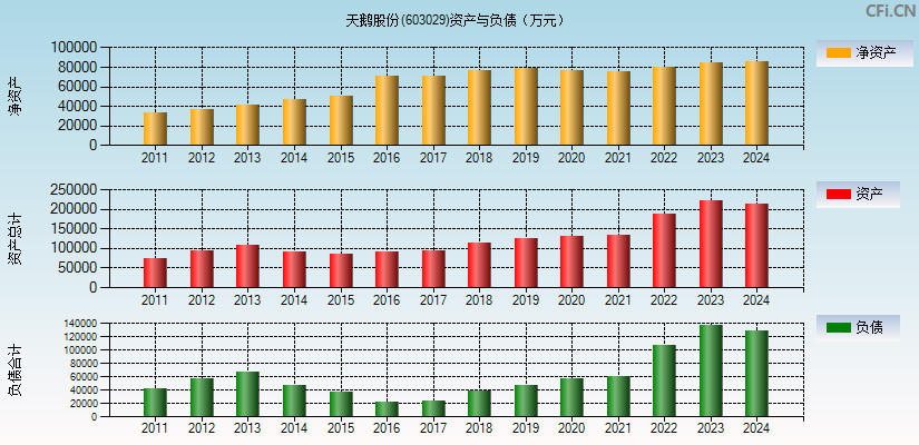 天鹅股份(603029)资产负债表图