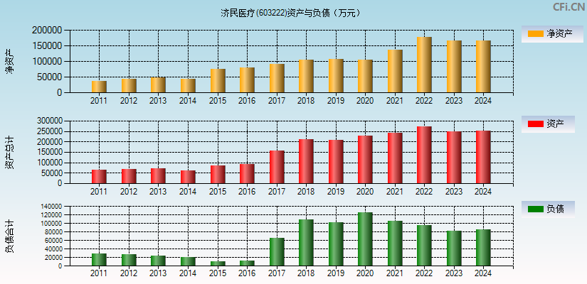 济民医疗(603222)资产负债表图