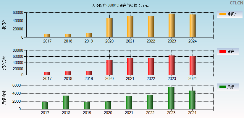 天臣医疗(688013)资产负债表图