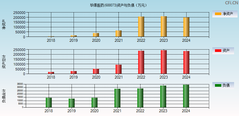 毕得医药(688073)资产负债表图