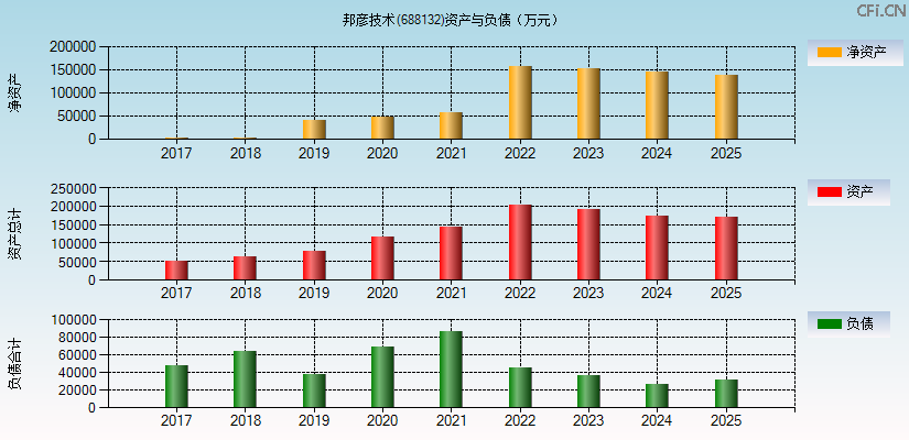 邦彦技术(688132)资产负债表图