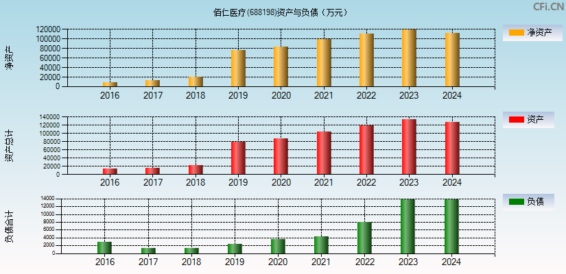 佰仁医疗(688198)资产负债表图