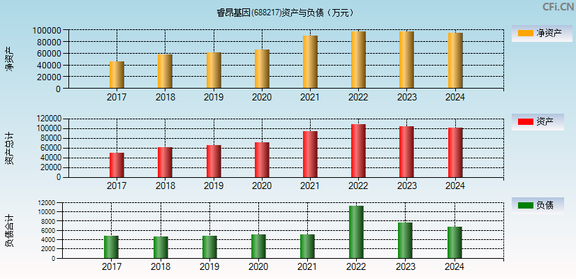 睿昂基因(688217)资产负债表图