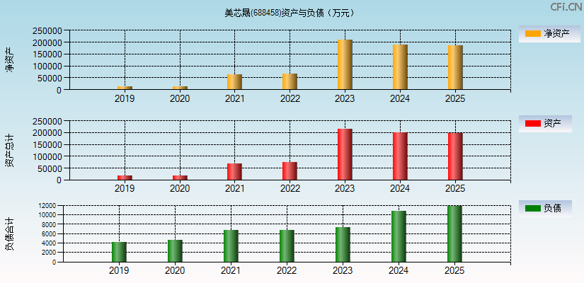 美芯晟(688458)资产负债表图