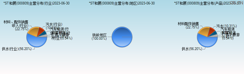 *ST和展(000809)主营分布图