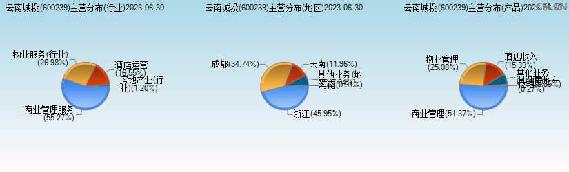 云南城投(600239)主营分布图