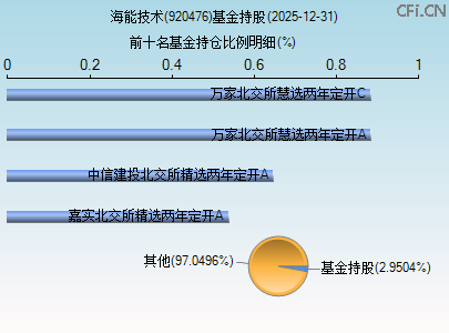 920476基金持仓图 920476基金持仓图