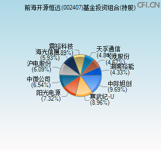 002407基金投资组合(持股)图