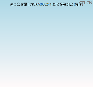 003241基金投资组合(持股)图 003241基金投资组合(持股)图