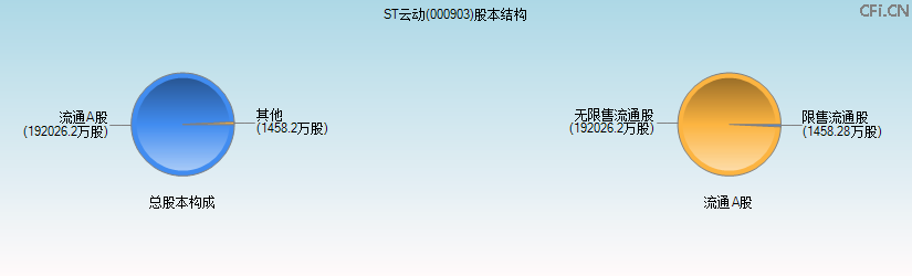 ST云动(000903)股本结构图 ST云动(000903)股本结构图
