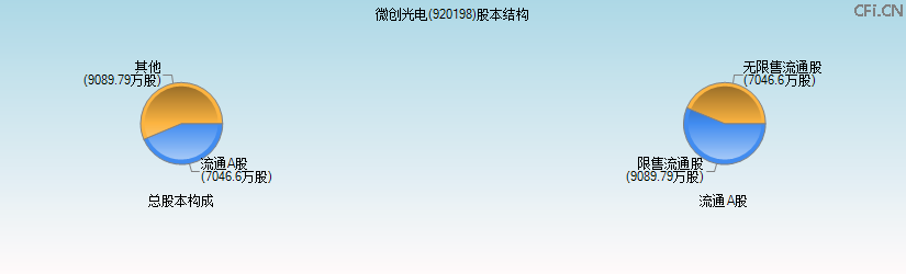 微创光电(920198)股本结构图 微创光电(920198)股本结构图