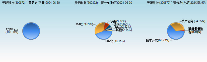 天阳科技(300872)主营分布图 天阳科技(300872)主营分布图