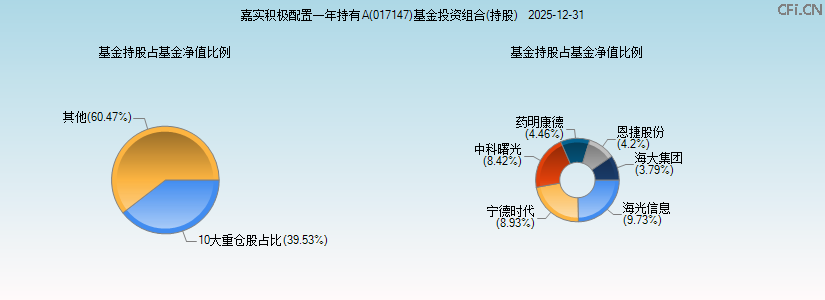嘉实积极配置一年持有A(017147)基金投资组合(持股)图 嘉实积极配置一年持有A(017147)基金投资组合(持股)图