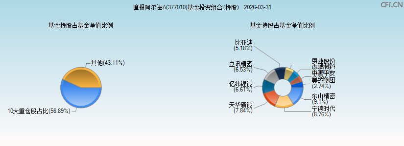 摩根阿尔法A(377010)基金投资组合(持股)图 摩根阿尔法A(377010)基金投资组合(持股)图